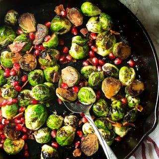 Roasted Brussels Sprouts w/ bacon & red onion Catering